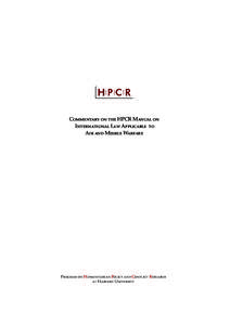 Commentary on the HPCR Manual.indd