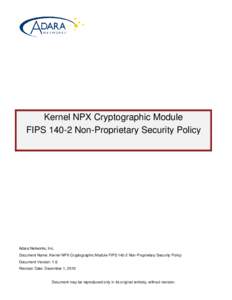 Microsoft Word - 04b - Kernel Crypto Module Security Policy_IGL updates[removed]doc