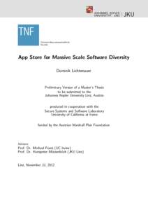 App Store for Massive Scale Software Diversity