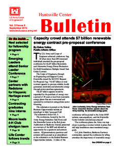 Huntsville Center  US Army Corps of Engineers ®  Vol. 33 Issue 9