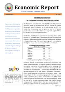 Economic Report SENATE ECONOMIC PLANNING OFFICE September 2015 ER