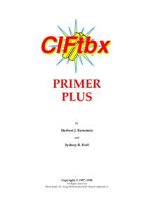 CIFtbx PRIMER PLUS by  Herbert J. Bernstein