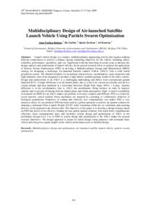 Multidisciplinary design of air-launched satellite launch vehicle using particle swarm optimization