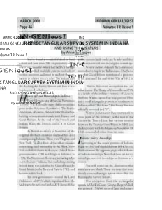 March 2008 Page 46 Indiana Genealogist Volume 19, Issue 1