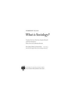 What 00_The Court Society:55 Page iii  norbert elias What is Sociology? Translated by Grace Morrissey, Stephen Mennell