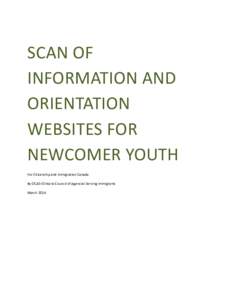 Microsoft Word - SCAN OF INFORMATION AND ORIENTATION WEBSITES FOR NEWCOMER YOUTH (2).docx