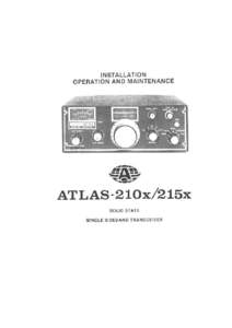 TABLE OF CONTENTS Section 1 GENERAL INFORMATION .......................... 1-1 Introduction General Specifications Receiver Specifications ............................ Transmitter Specifications