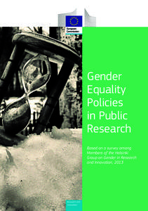 Gender Equality Policies in Public Research Based on a survey among