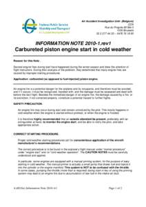 Information Note 2010-1r1