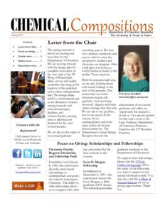 CHEMICAL Compositions Department of Chemistry Newsletter The University of Texas at Austin Spring 2014