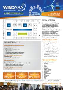 An official event of the South African Wind Energy Association and Global Wind Energy Council EXHIBITION FLOORPLAN  4-5