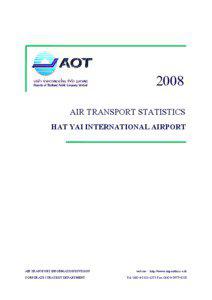 2008 AIR TRANSPORT STATISTICS HAT YAI INTERNATIONAL AIRPORT