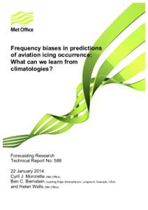 Frequency biases in predictions of aviation icing occurrence: What can we learn from climatologies?  Forecasting Research