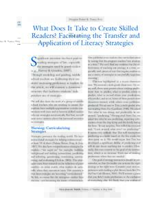 Fisher and Frey | What Does It Take to Create Skilled Readers? Douglas