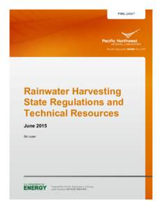 Rainwater Harvesting State Regulations and Technical Resources