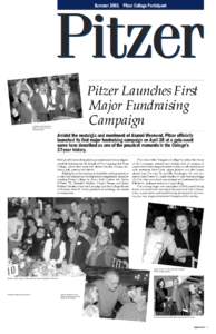 Summer 2001 | Pitzer College Participant  Pitzer Launches First Major Fundraising Campaign