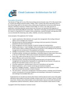 Cloud Customer Architecture for IoT