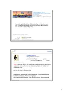3 Sektionentagung der GAL e. V. Europa Universität Viadrina in Frankfurt (OderSektion: Lexikographie Valenz und Kollokation im (digitalen) Wörterbuch