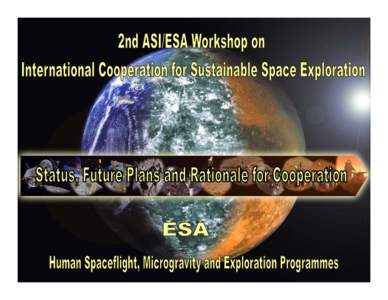 International Cooperation for Sustainable Space Exploration  10 May[removed]