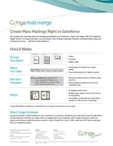 Word processors / Dance in Cuba / Mail merge / Salesforce.com / Conga / Template / AppExtremes
