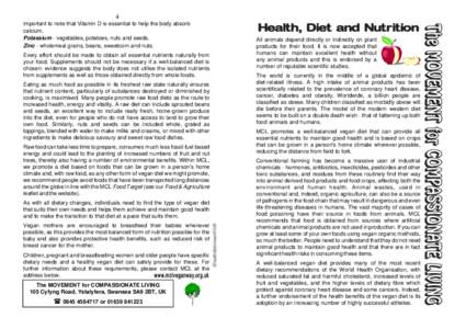 Medicine / Veganism / Intentional living / Raw foodism / Food guide pyramid / Human nutrition / Vegan nutrition / Vitamin / Food / Health / Nutrition / Diets