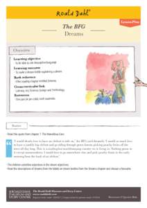 The BFG Dreams Lesson Plan  Overview