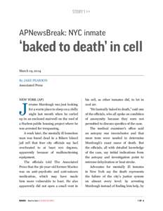 STORY  >>  APNewsBreak: NYC inmate ‘baked to death’ in cell March 19, 2014