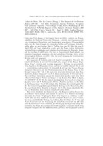Plekos 11,2009,131–134 – http://www.plekos.uni-muenchen.de/2009/r-de-blois.pdf  131 Lukas de Blois, Elio Lo Cascio (Hrsgg.): The Impact of the Roman Army (200 BC – ADEconomic, Social, Political, Religious