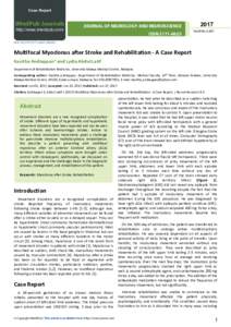Case Report  iMedPub Journals http://www.imedpub.com/  JOURNAL OF NEUROLOGY AND NEUROSCIENCE