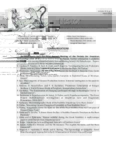 Volume	
  43	
  Issue	
  3	
   March	
  2016	
   Nestor Bibliography of Aegean Prehistory and Related Areas
