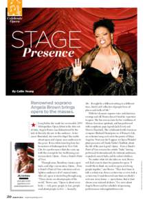 Celebrate Opera STAGE Presence By Callie Young