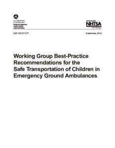 DOT HSSeptember 2012 Working Group Best-Practice Recommendations for the