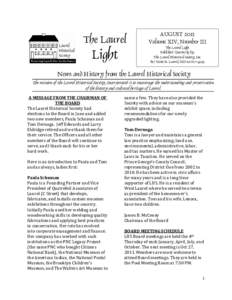 The Laurel  Light AUGUST 2011 Volume XIV, Number III