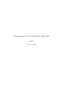 Mathematical Notes on SAMtools Algorithms Heng Li October 12, 2010 2