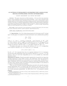 Math Meth Oper Res:123–147 DOIs00186ORIGINAL ARTICLE An optimal subgradient algorithm for large-scale bound-constrained convex optimization