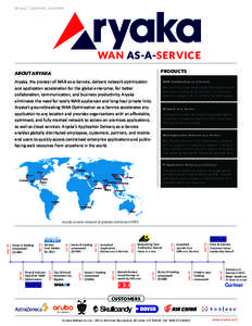 Aryaka Corporate Datasheet  WAN AS-A-SERVICE PRODUCTS  ABOUT ARYAKA