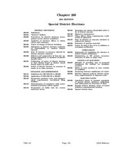 Chapter[removed]EDITION Special District Elections GENERAL PROVISIONS Definitions