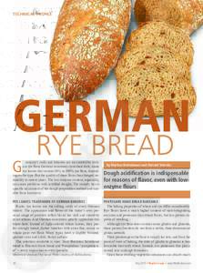 TECHNICAL PROFILE  GERMAN G  RYE BREAD