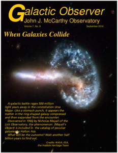 G  alactic Observer John J. McCarthy Observatory  Volume 7, No. 9