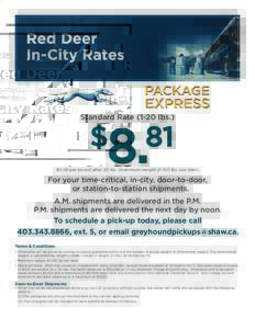 Red Deer In-City Rates Standard Ratelbs.)  8.