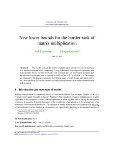 New lower bounds for the border rank of matrix multiplication