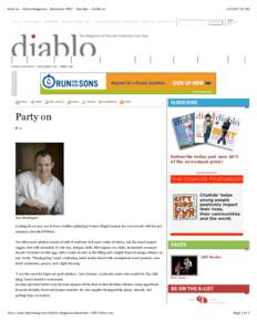 Party on - Diablo Magazine - DecemberEast Bay - California