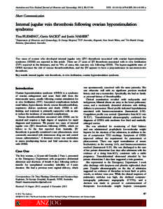 Australian and New Zealand Journal of Obstetrics and Gynaecology 2012; 52: 87–90  DOI: j.1479-828Xx Short Communication