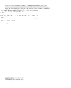 MARTIN A. GUGGISBERG, CAMILLA COLOMBI, NORBERT SPICHTIG  BASLER AUSGRABUNGEN IN FRANCAVILLA MARITTIMA (KALABRIEN) Bericht über die Kampagne 2015