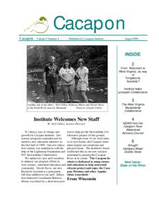 Cacapon Cacapon Volume 9 Number 1  Published by Cacapon Institute