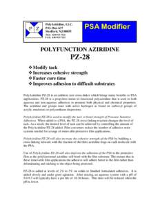 PolyAziridine, LLC. P.O. Box 637 Medford, NJ[removed]PSA Modifier