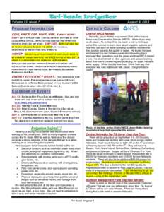 Volume 13, Issue 7  Tri-Basin Irrigator PROGRAM INFORMATION