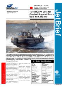 JetBrief No. 326 May 2000 Service: Combat Support Boat Location: United Kingdom JetBrief