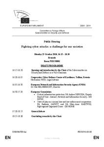 [removed]EUROPEAN PARLIAMENT Committee on Foreign Affairs Subcommittee on Security and Defence