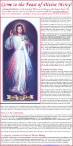 Come to the Feast of Divine Mercy